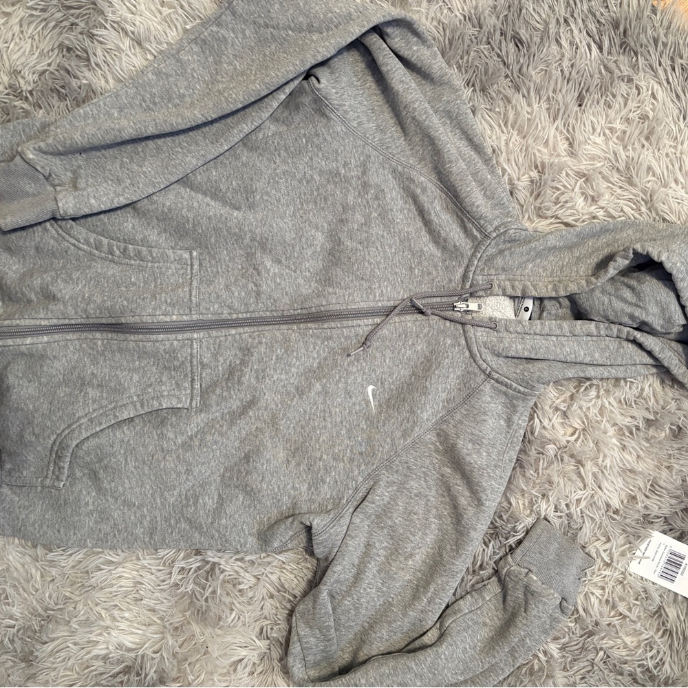 Nike Gray Zip-Up Hoodie